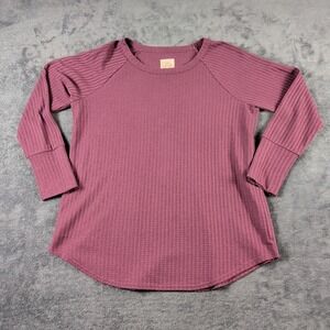 Cha Sor Shirt Womens Medium Long Sleeve Green Thermal